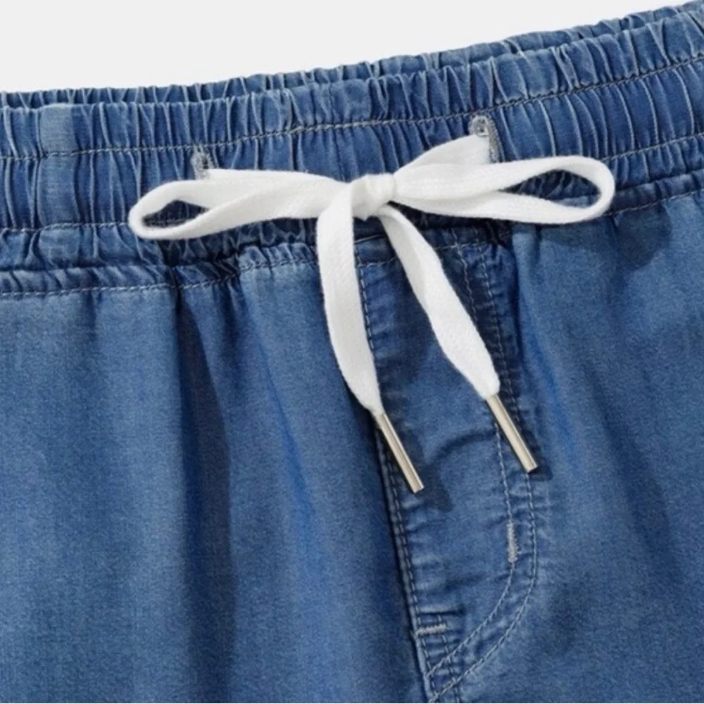 Emory Rose Tencel Denim Blue Shorts NWT - Picture 5 of 10